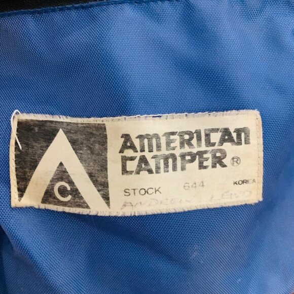 AMERICAN CAMPER - Vtg 60s-70s Leather Bottom Outdoors Hiking Day Trip Backpack - Picture 15 of 16